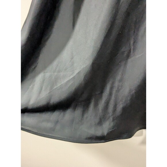 Banana Republic Black Satin Midi / Maxi Skirt Plus Size 18 Holiday Party Flowy - Picture 5 of 7